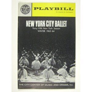 New York City Ballet Playbill December 1963 McBride Nutcracker Tschaikowsky